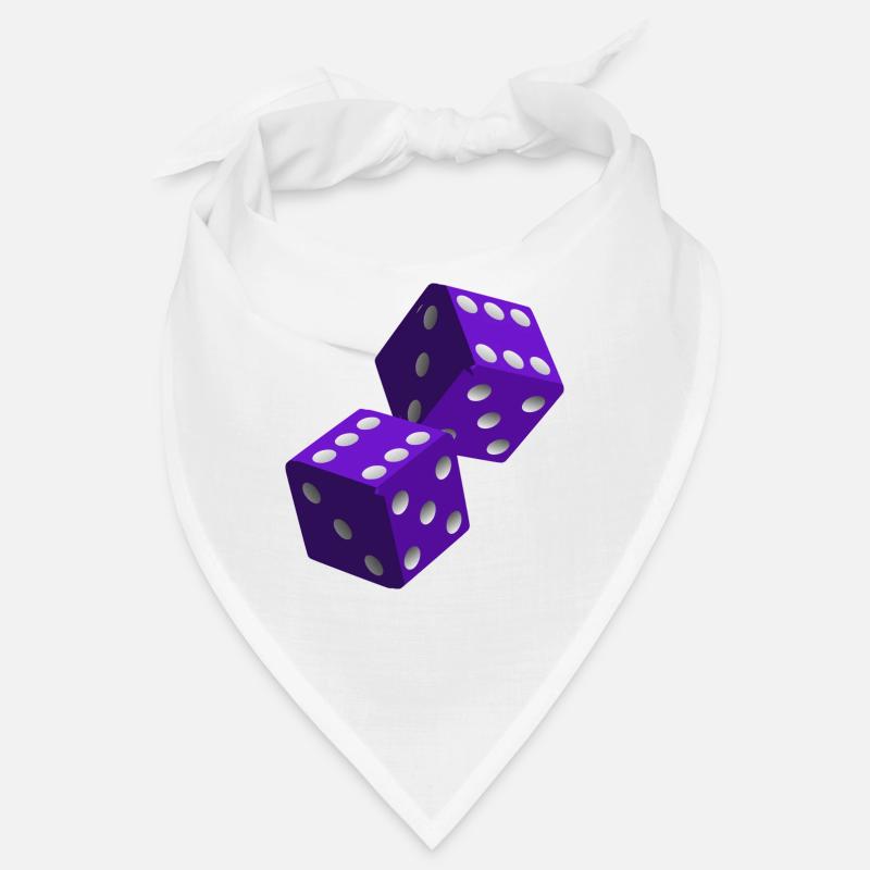 Cube purple with white numbers Bandana