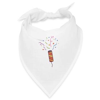 Buntes Konfetti - Bandana - Weiß - Vorne