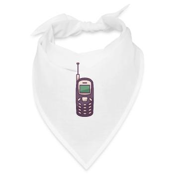 Retro Gsm Handy - Bandana - Weiß - Vorne