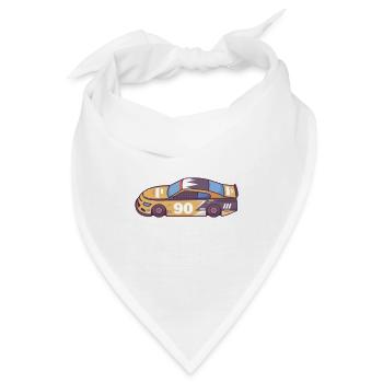 Rennwagen - Bandana - Weiß - Vorne