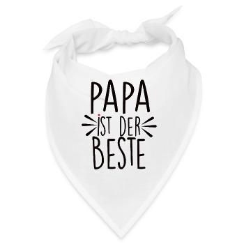 Papa Ist Der Beste - Bandana - Weiß - Vorne