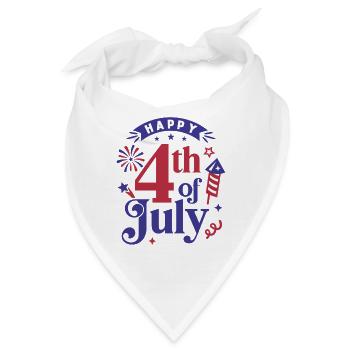 Frohen 4. Juli - Bandana - Weiß - Vorne