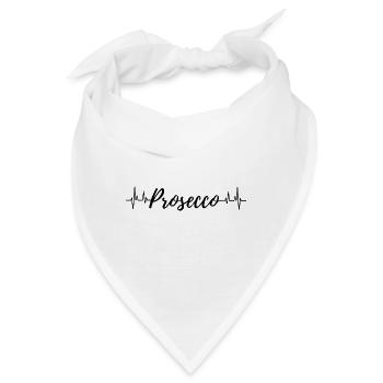 Prosecco Herzschlag - Bandana - Weiß - Vorne