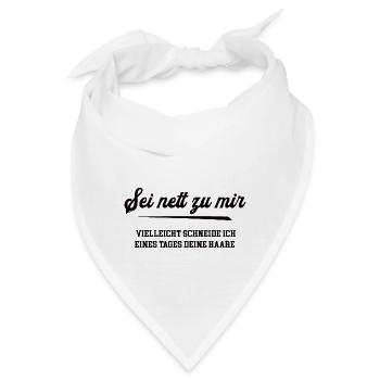 Friseur Ausbildung Lehre Abschluss Azubi Stylist - Bandana - Weiß - Vorne