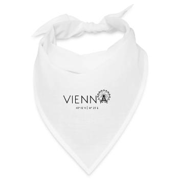 Wien, Österreich, Prater, Riesenrad, Donau - Bandana - Weiß - Vorne