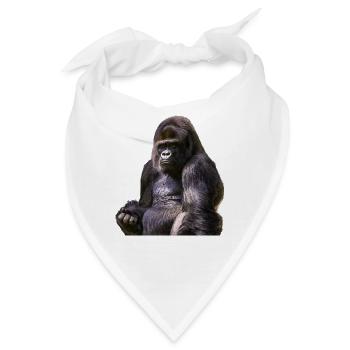 affe schimpanse gorilla pavian orangutan239 - Bandana - Weiß - Vorne