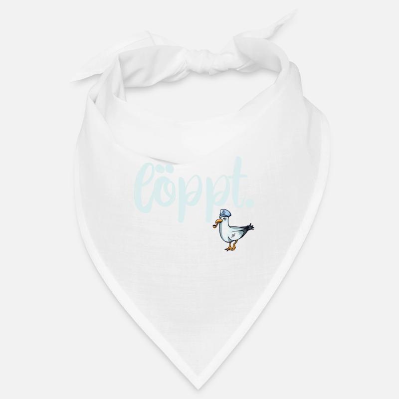 löppt plattdeutsch mit cooler Möwe Geschenk Bandana