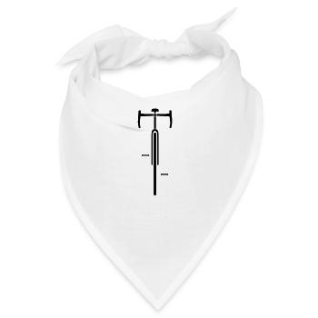 Minimalistisches Fahrrad Design Rennrad front - Bandana - Weiß - Vorne