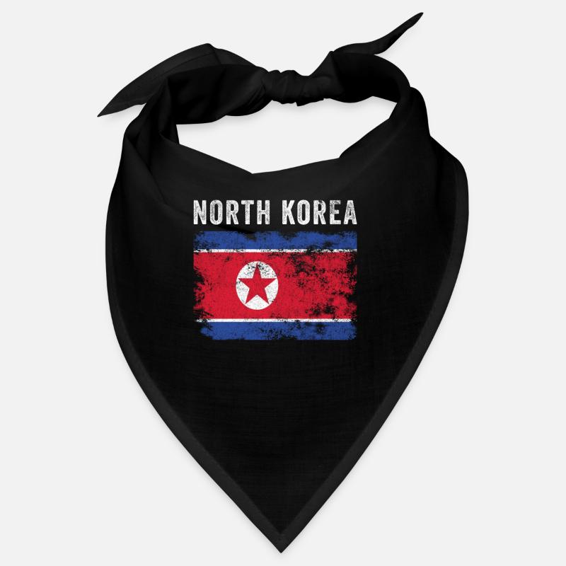 North Korea Flag Distressed Bandana