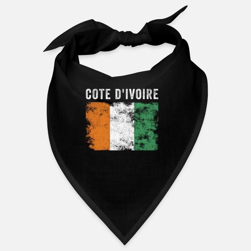Côte d’Ivoire Drapeau Vintage Drapeau Ivoirien Bandana