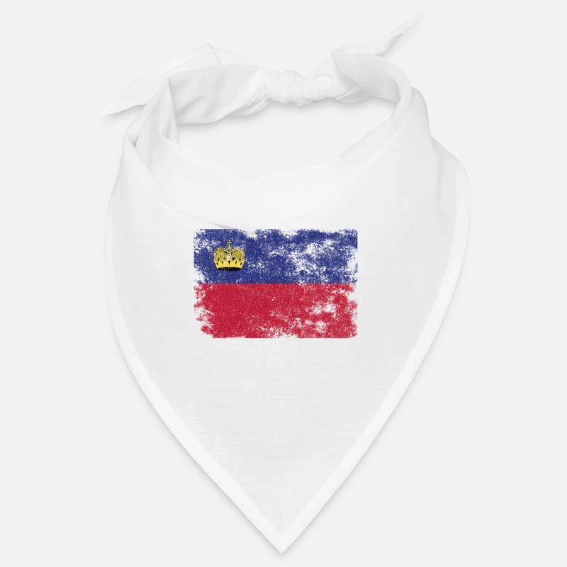 Liechtenstein Flag Distressed Bandana