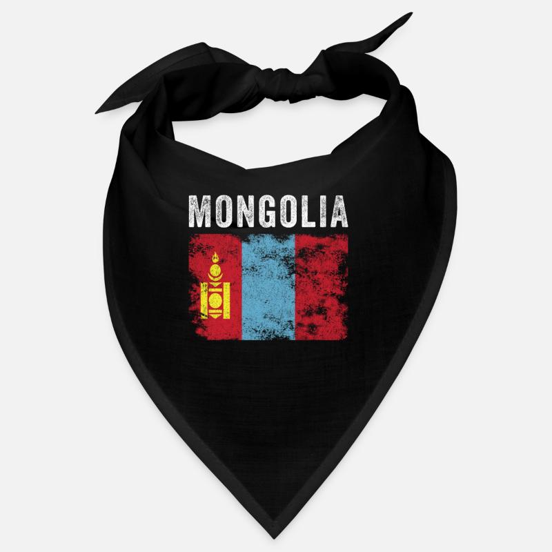 Mongolia Flag Distressed Mongolian Flag Bandana