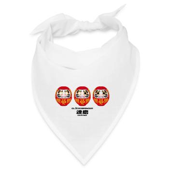 Daruma - Glücksbringer - Bandana - Weiß - Vorne