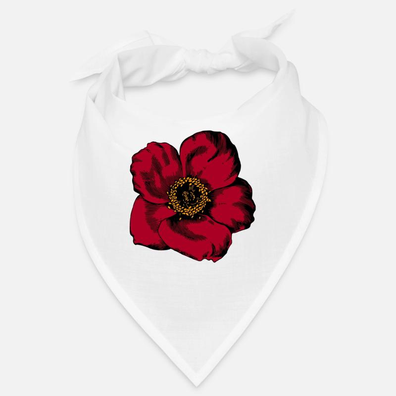 fleur rouge Bandana