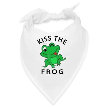 Froschkönig Prinzessin küsst Frosch - Bandana - Weiß - Vorne