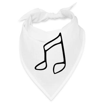 Note - Bandana - Weiß - Vorne