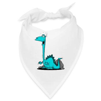 Dino mit Herz - Bandana - Weiß - Vorne