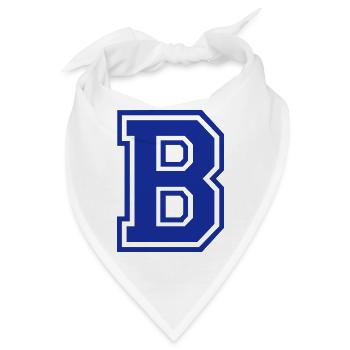 Buchstabe B - Bandana - Weiß - Vorne