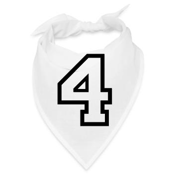DIE NUMMER VIER - 4 - Bandana - Weiß - Vorne