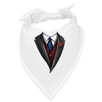 Tuxedo Tie Designs Tie blue - Bandana - Weiß - Vorne