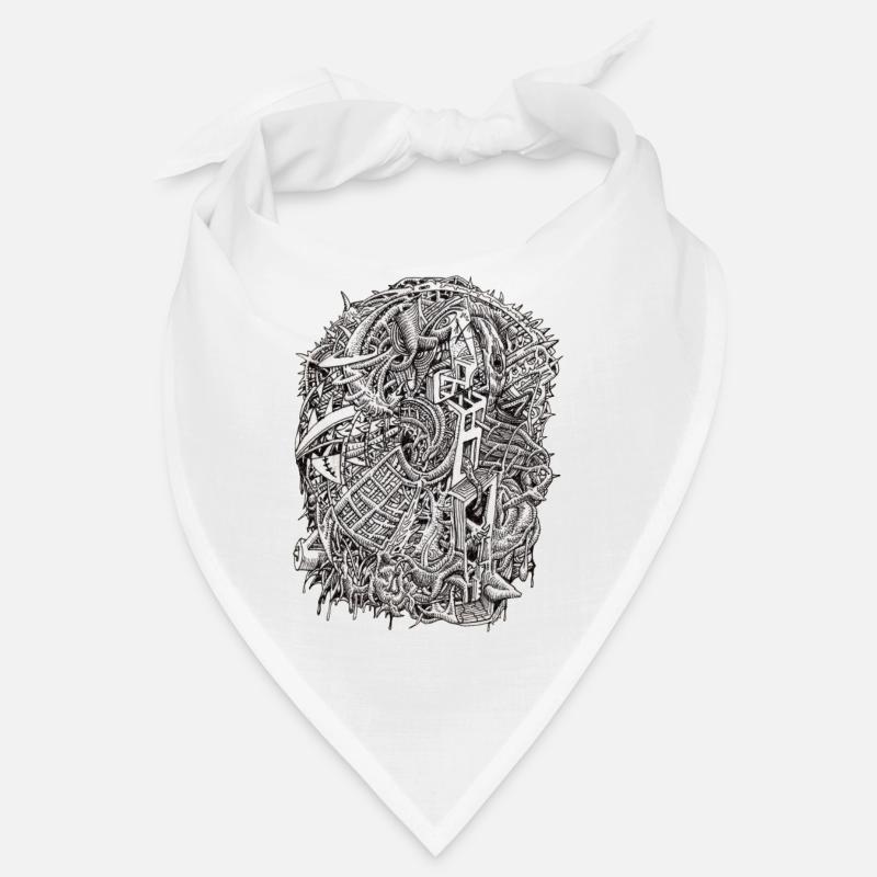 Weirdhead by Brian Benson - Bandana - white