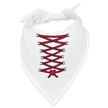 Korsett Herz - Bandana - Weiß - Vorne
