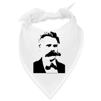Friedrich Nietzsche - Bandana - Weiß - Vorne