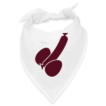 wurst_und_eier_1c - Bandana - Weiß - Vorne