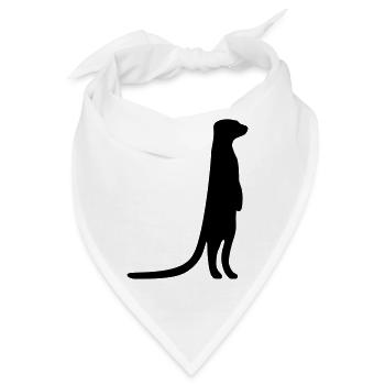 witziges Erdmännchen neugierig tierisch - Bandana - Weiß - Vorne