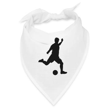 fussballspieler - Bandana - Weiß - Vorne