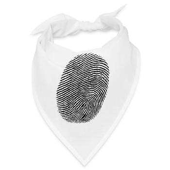 Finger - Fingerabdruck - Bandana - Weiß - Vorne