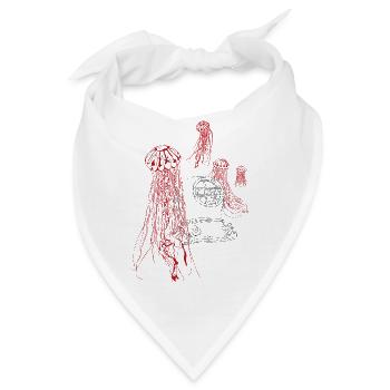 Stummer Schrei aus dem Meer, in schwarz/rot - Bandana - Weiß - Vorne