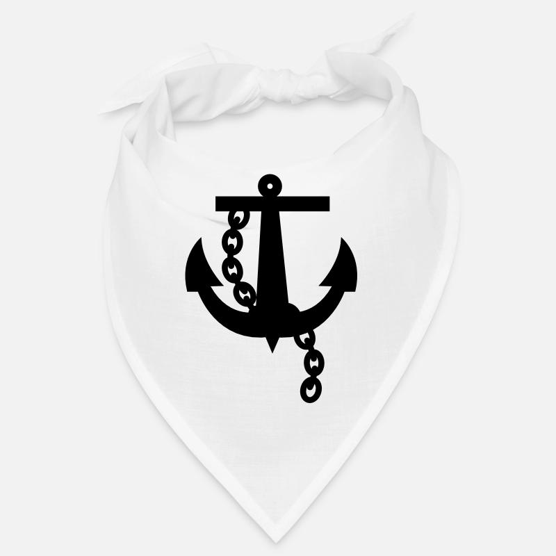 anchor navy simple black rockabilly design Bandana