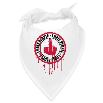graffiti spray tropfen sticker aufkleber fuck you - Bandana - Weiß - Vorne