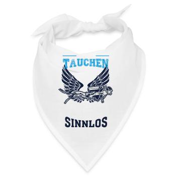 Tauchen Leben sinnlos - Geschenk - Bandana - Weiß - Vorne