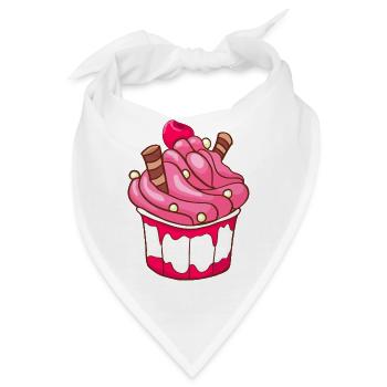 Eis Speiseeis Eiskrem Eiscreme Kugeleis Eisbecher - Bandana - Weiß - Vorne