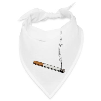 Zigarette - Bandana - Weiß - Vorne