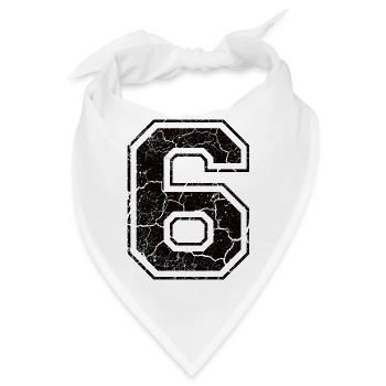 6 six sechs black schwarz (de) - Bandana - Weiß - Vorne