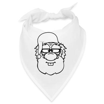 gesicht kopf opa alt grossvater schlafanzug mantel - Bandana - Weiß - Vorne