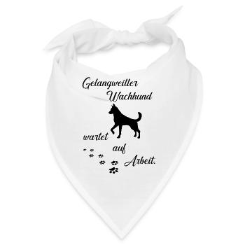 Hund lustiger Spruch - Bandana - Weiß - Vorne