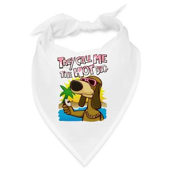 they call me the hot dog - Bandana - Weiß - Vorne