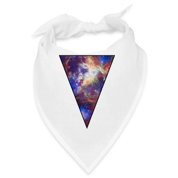 Galaxy - Space - Sterne - Cosmic - Kunst - - Bandana - Weiß - Vorne