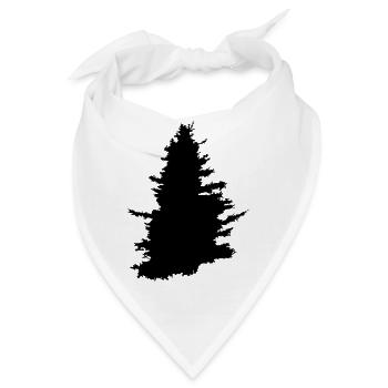 Baum, Nadelbaum, Wald - Bandana - Weiß - Vorne