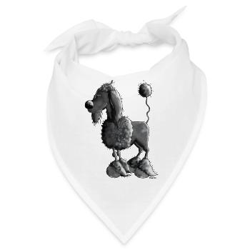 Dufter Pudel - Hund - Bandana - Weiß - Vorne