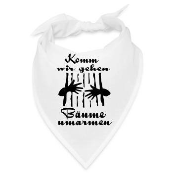 Bäume Umarmen - Bandana - Weiß - Vorne