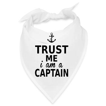 trust me i am a captain - Bandana - Weiß - Vorne