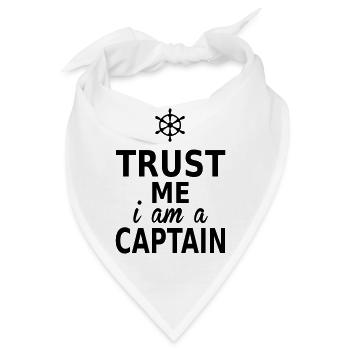 trust me i am a captain - Bandana - Weiß - Vorne