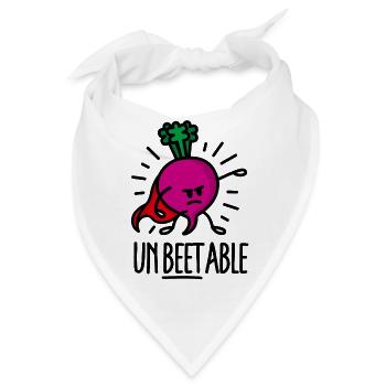 Unbeetable unbeatable beet unschlagbare Rote Bete - Bandana - Weiß - Vorne
