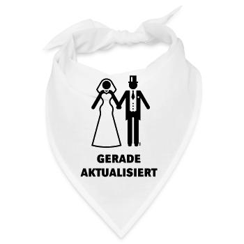 Gerade Aktualisiert (Nerd Flitterwochen Hochzeit) - Bandana - Weiß - Vorne