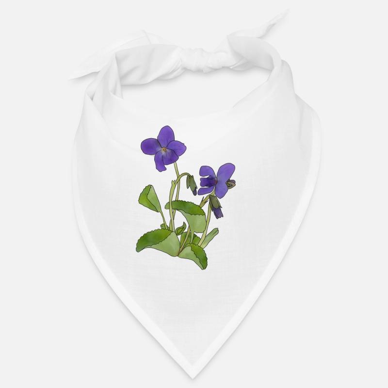 Veilchen - Bandana - Weiß